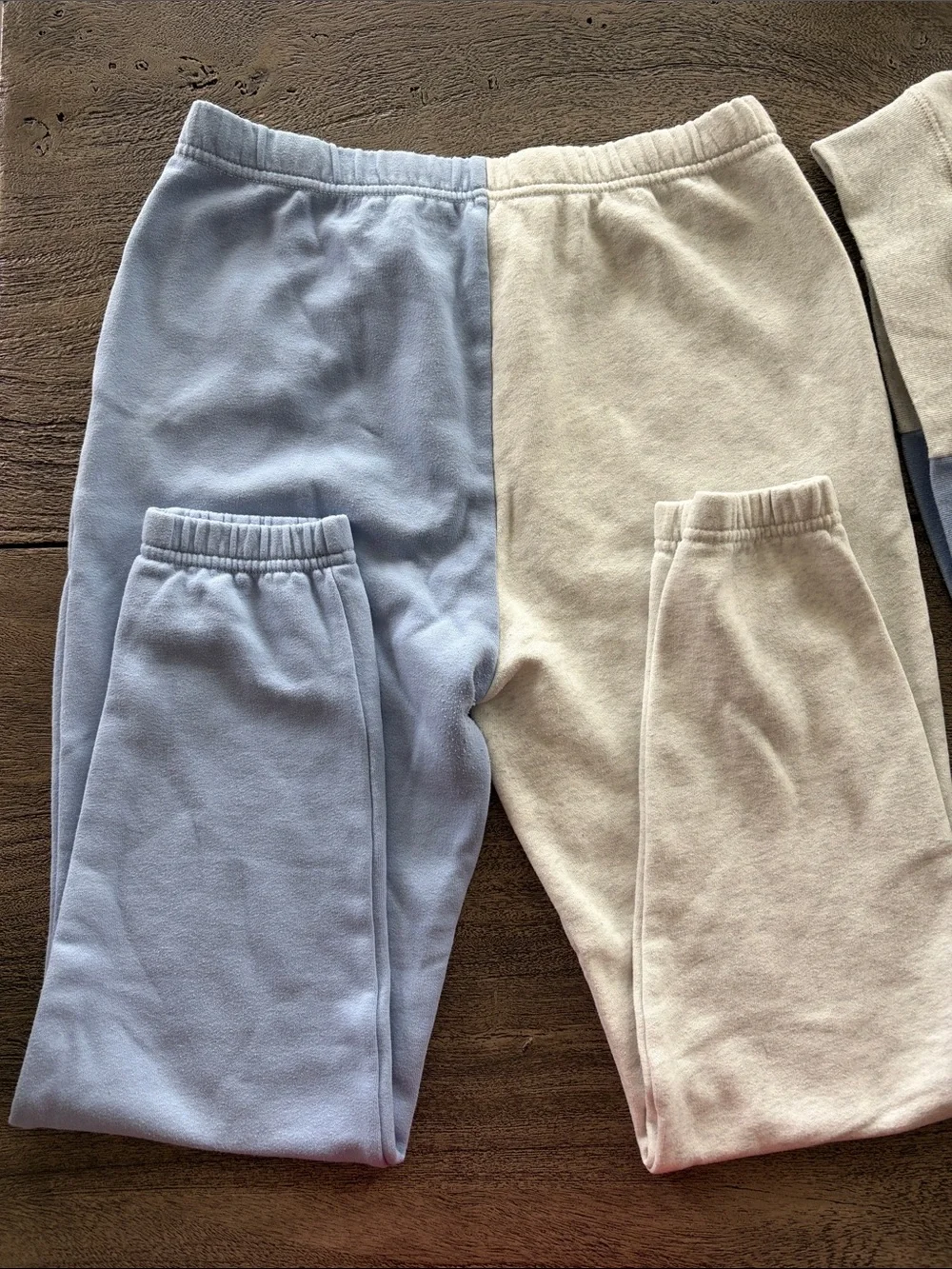 abercrombie kids Blue & Cream Two-Tone Hoodie and Joggers Set